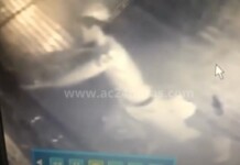 Câmera de segurança flagra bandido tentando arrombar adega no Acre