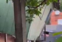 Residência desaba no momento em que o comandante da Defesa Civil gravava vídeo, em Rio Branco