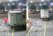 VÍDEO: frentista morre ao ser arrastado por caminhão