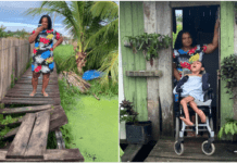 Em Cruzeiro do Sul, dona de casa com filho cadeirante relata desafios de passar por trapiche danificado