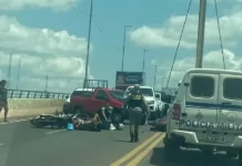 Em Cruzeiro do Sul, motocicletas colidem e deixam feridos em mais um acidente