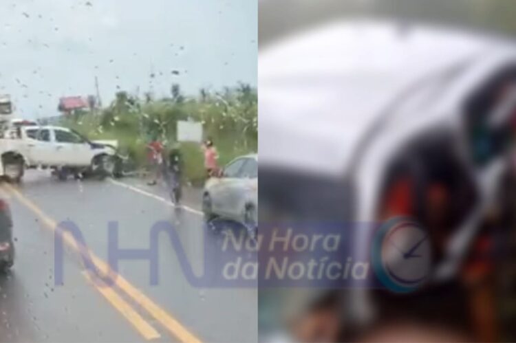 TRAGÉDIA: no interior do Acre, táxi bate de frente com caminhonete na BR-364; acidente deixou 4 mortos