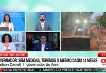 Em entrevista na CNN, Gladson diz que apresentará projeto para mudar Brasiléia de lugar e que Ptolomeu não atrapalha