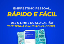 Empréstimo rápido e fácil; use o limite do seu cartão e tenha dinheiro na conta