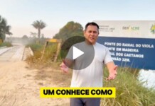 VÍDEO: Pré-candidato a vereador Josemir Melo celebra reforma da ponte do Viola em Mâncio Lima