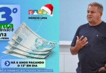 RESPONSABILIDADE: Isaac fecha mandato de 8 anos sem atrasar salário e injeta R$ 2 milhões no pagamento do 13º salário