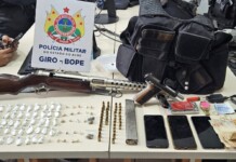 Giro prende sete membros do CV com drogas e armas, incluindo uma de grosso calibre no Acre