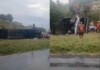 Ônibus com torcedores do Flamengo tomba a caminho de Buenos Aires