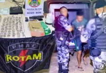 Soldado do Exército é preso pela ROTAM com mais de 2kg de droga e pistola municiada no Acre