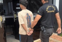 Homem de 21 anos é preso no Acre por homicídio e duas tentativas de assassinato