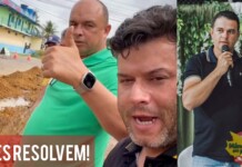 Zé Luiz e Andinho solucionam alagamento em rua ao lado do Posto Play: ” Eles falaram que iam resolver e resolveram!” Diz empresário