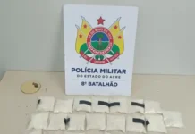 Operação Papai Noel: Em cidade do interior do Acre PM apreende 30 pacotes de cocaína em matagal
