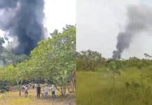 Avião militar cai na Colômbia com mais de 100 soldados a bordo