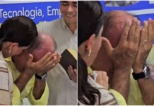 VÍDEO: Bocalom se emociona e vai às lágrimas durante transmissão de cargo em Rio Branco