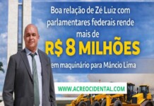 Boa relação de Zé Luiz com parlamentares acreanos em Brasília rende mais de R$ 8 milhões para compra de maquinário