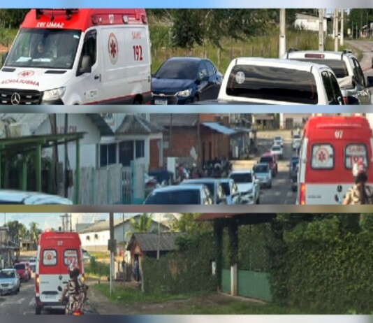 Cortejo e emoção: SAMU presta última homenagem à mãe de Neilson Melo, motorista do Samu, em Mâncio Lima