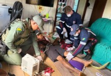 URGENTE: caçador é vítima de tiro acidental em Cruzeiro do Sul e resgatado de helicóptero