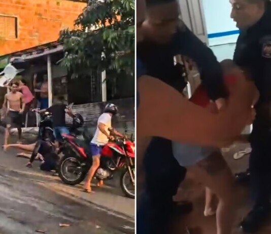 VÍDEO: em Cruzeiro do Sul, briga envolvendo Polícia Militar e moradores é registrada
